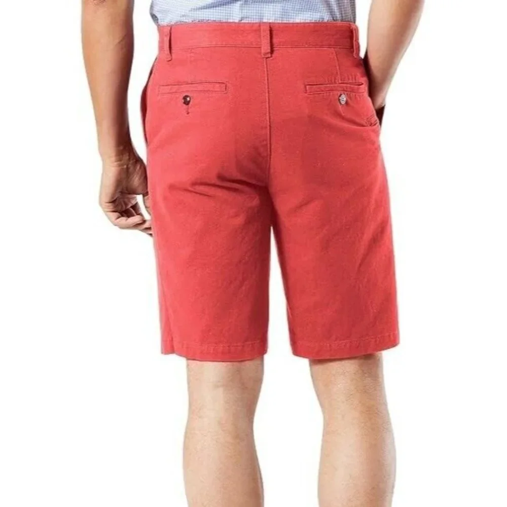 Dockers Men's Perfect Classic Fit Shorts Bank Red Size 29 New